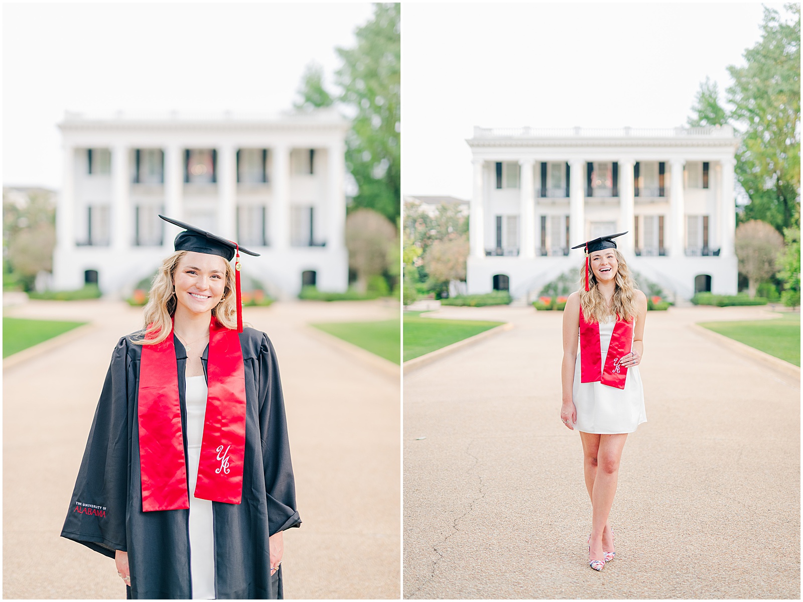 Graduation portraits at The President's Mansion at The University of Alabama