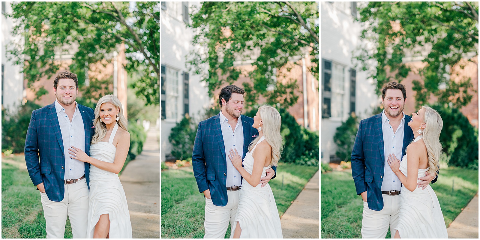 Engagement photos in downtown Huntsville, Alabama