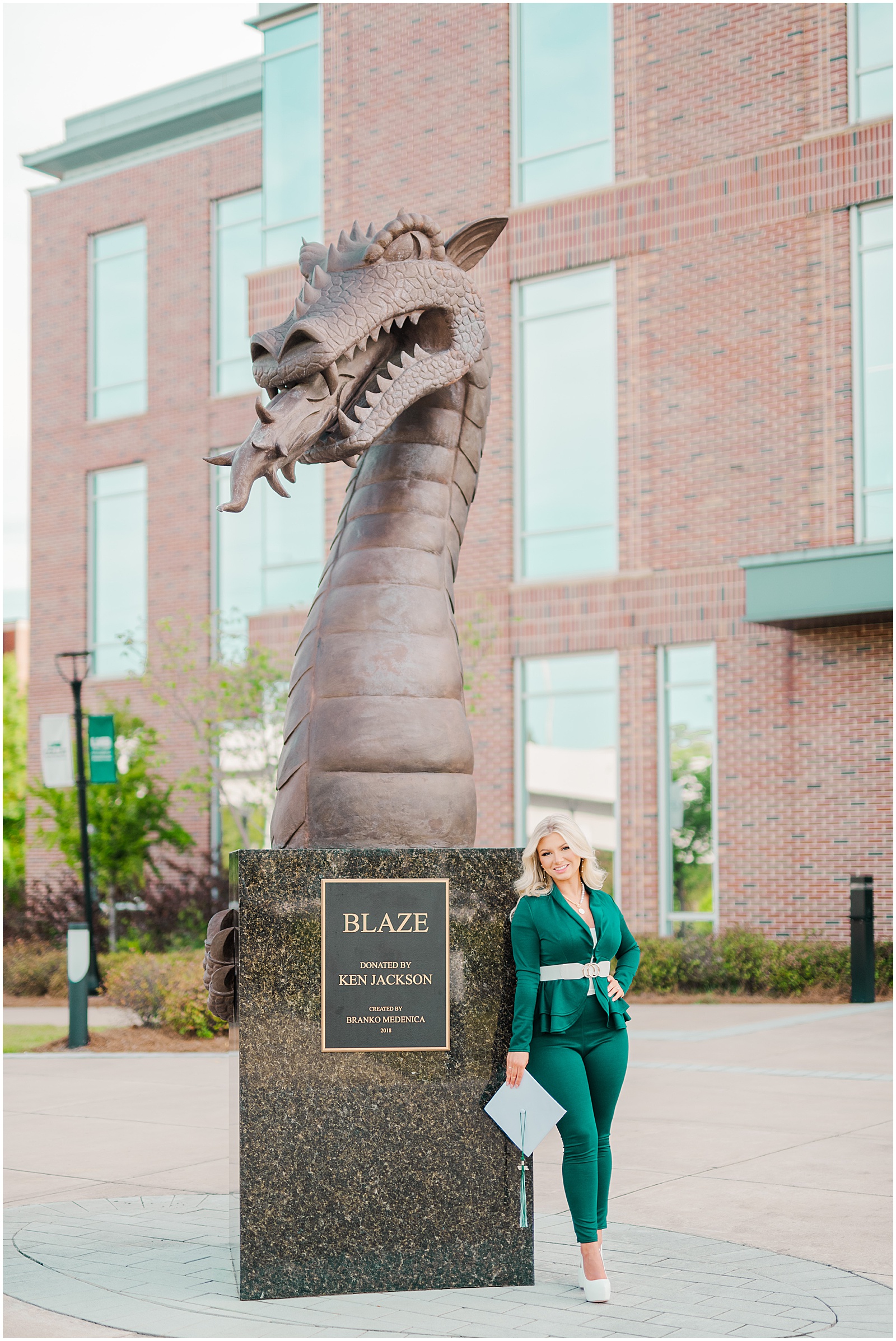 UAB Graduation Portraits at Blaze Statue