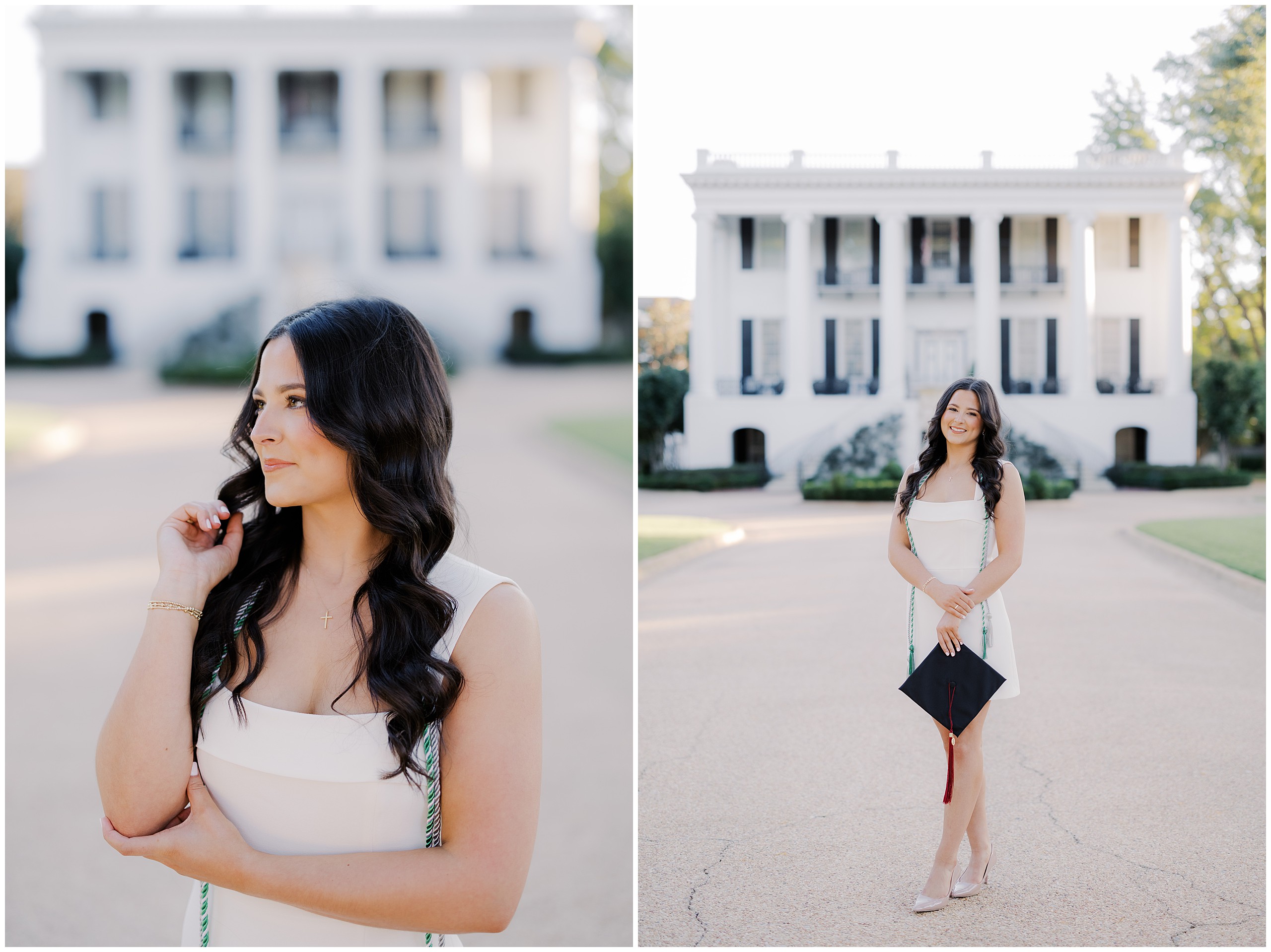 University of Alabama graduation portraits at The President's Mansion