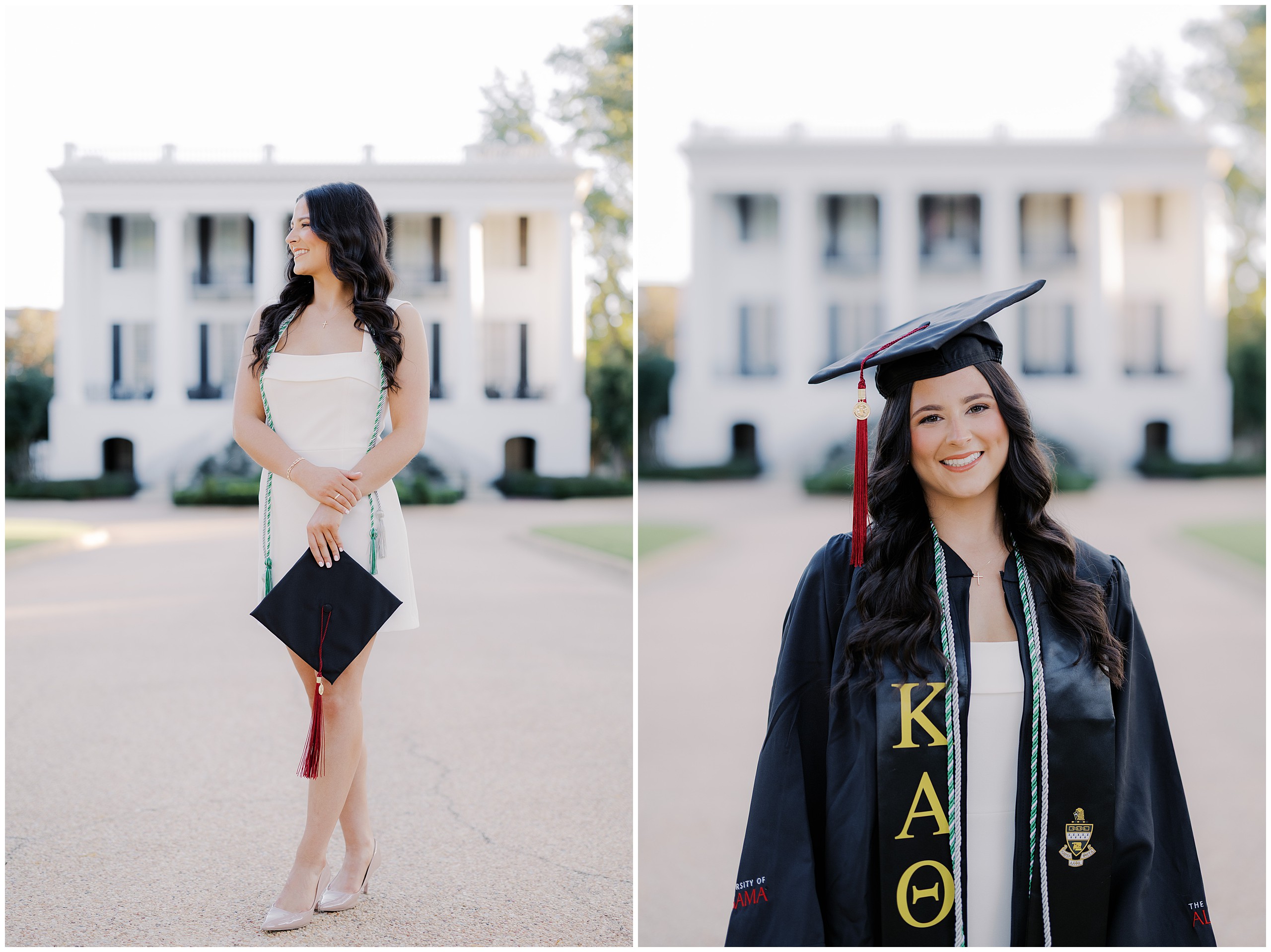 University of Alabama senior portraits at the President’s Mansion