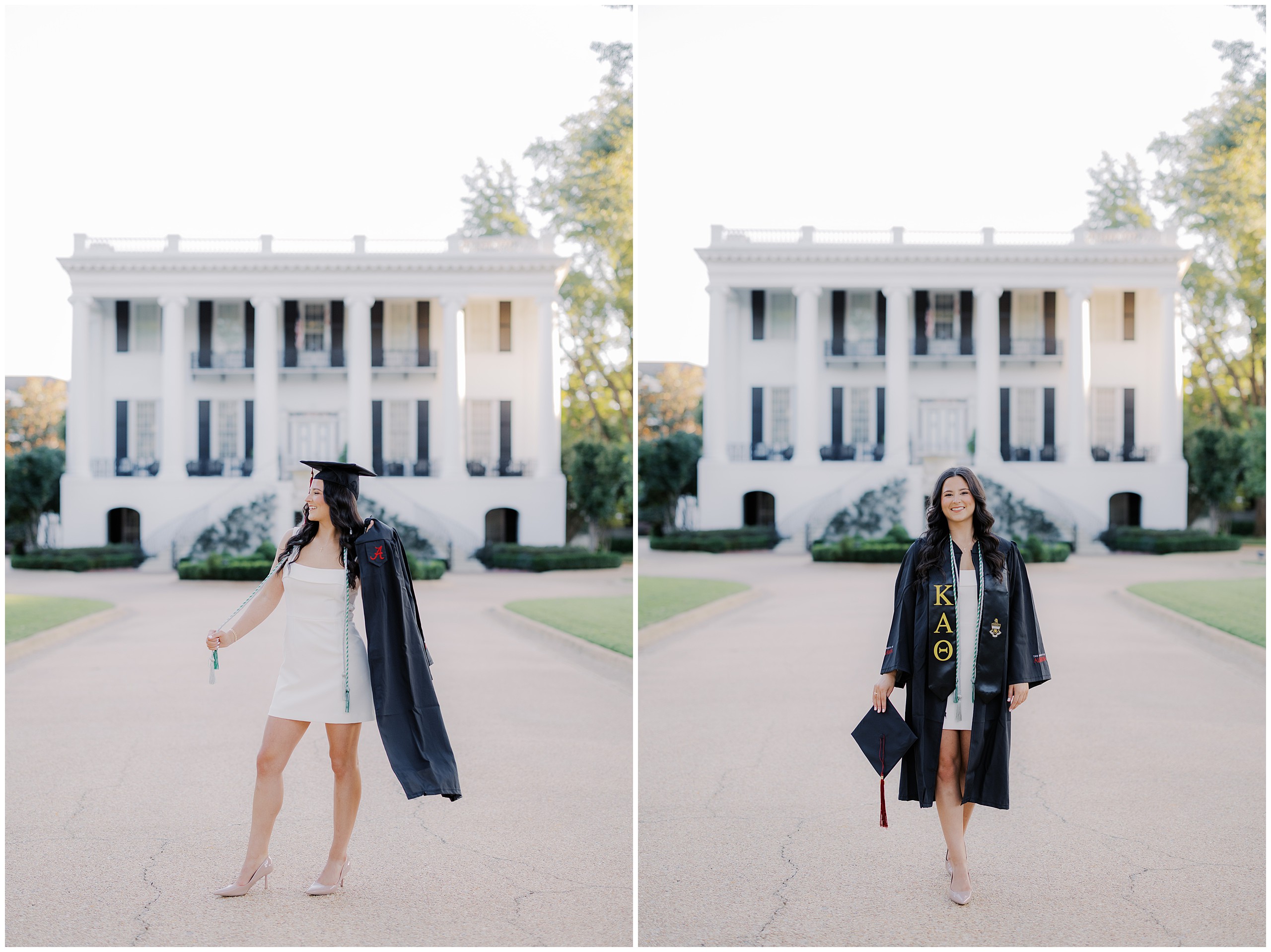 University of Alabama senior portraits at the President’s Mansion