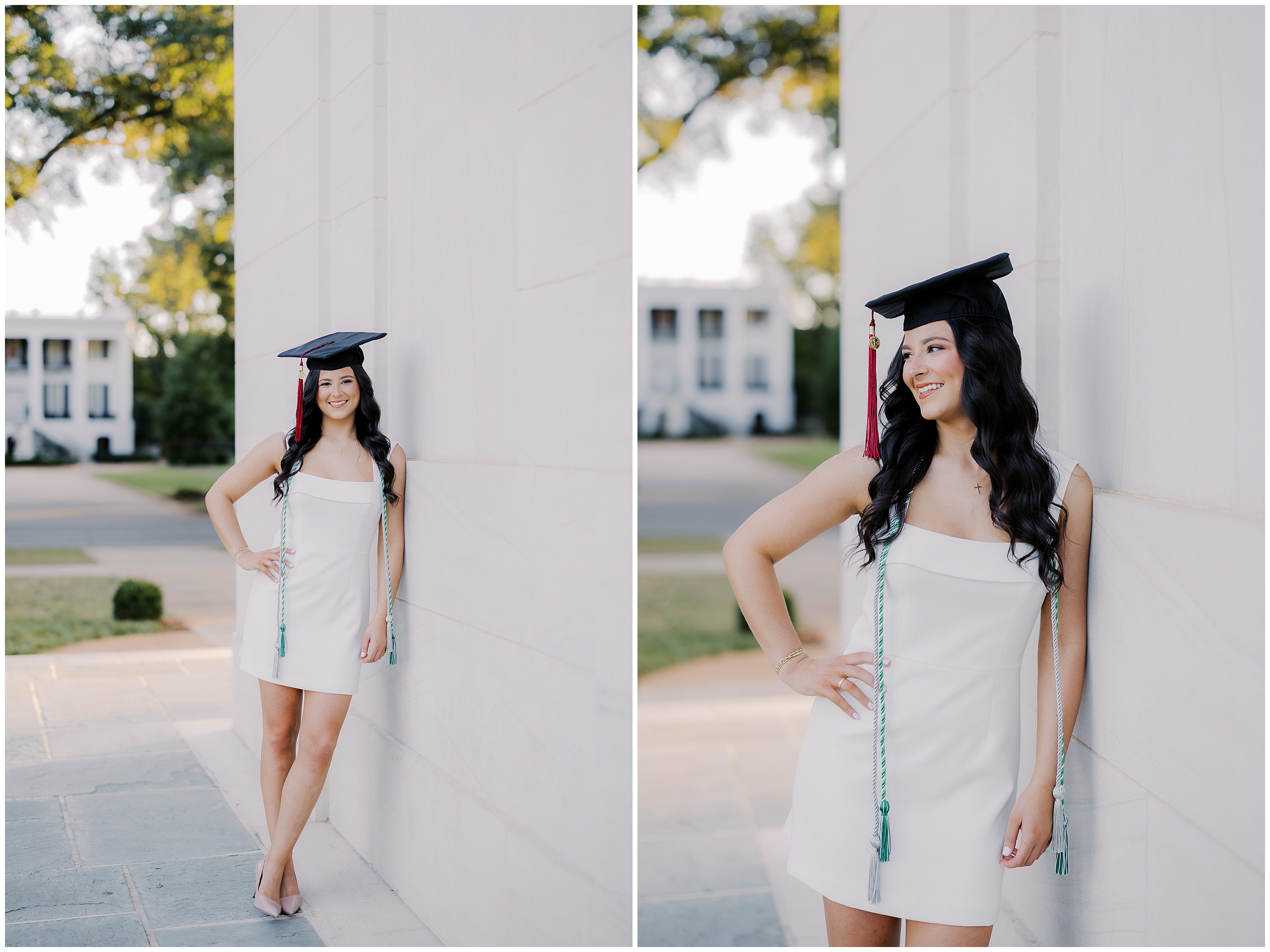 University of Alabama graduation portraits at Denny Chimes